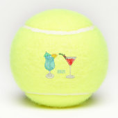 Cocktail-Cartoon Tennisbälle (Rückseite)
