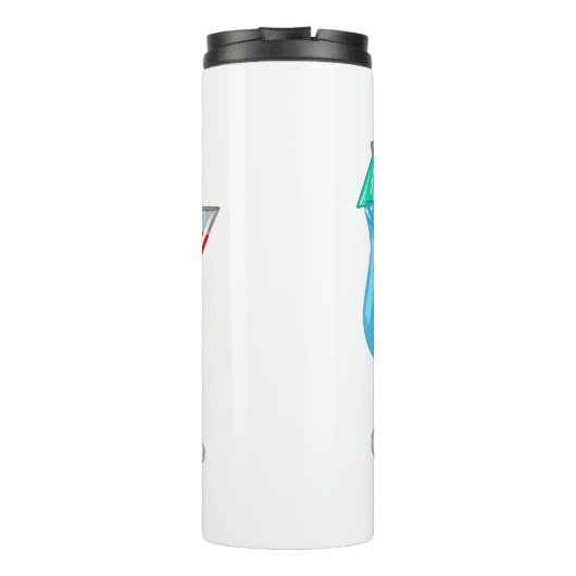 Cocktail-Cartoon Thermosbecher (Rückseite)