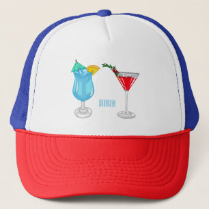Cocktail-Cartoon Truckerkappe