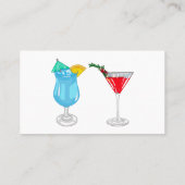 Cocktail-Cartoon Visitenkarte (Rückseite)