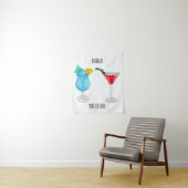 Cocktail-Cartoon Wandteppich (Beispiel)