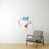 Cocktail-Cartoon Wandteppich (Beispiel (Horizontal))