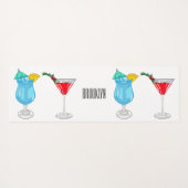 Cocktail-Cartoon Yogamatte (Rückseite (Horizontal))