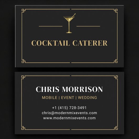Cocktail Caterer Professional Visitenkarte