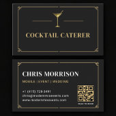 Cocktail Caterer QR Code Professional Visitenkarte