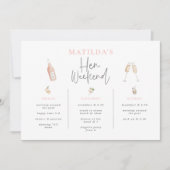 Cocktail-Champagner in Watercolor am Wochenende 3  (Vorderseite)