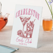 Cocktail Charleston Junggeselinnen-Abschied Sockelschild (In Situ)