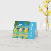 Cocktail Cheer Blue Card Karte (Gelbe Blume)