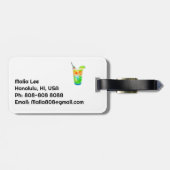 Cocktail Cheer Gepäckanhänger (Rückseite horizontal)