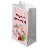 Cocktail Cheer Hibiskus Blume Palm Blätter Kleine Geschenktüte (Vorderseite Schrägansicht)