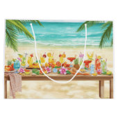 Cocktail Christmas Party for Hippo lovers Große Geschenktüte (Rückseite)