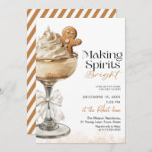 Cocktail Christmas Party Making Spirits Bright Einladung (Vorne/Hinten)