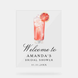Cocktail Citrus - bridal shower welcome sign Acrylschild