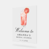 Cocktail Citrus - bridal shower welcome sign Acrylschild (Winkel)