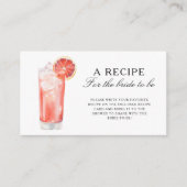 Cocktail Citrus - Recipe for the bride to be Begleitkarte (Vorderseite)