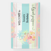 Cocktail Citrus Summer Pool Party Beach Tropical Banner (Vertikal)