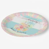 Cocktail Citrus Summer Pool Party Beach Tropical Pappteller (Schrägansicht)