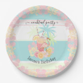 Cocktail Citrus Summer Pool Party Beach Tropical Pappteller (Vorderseite)