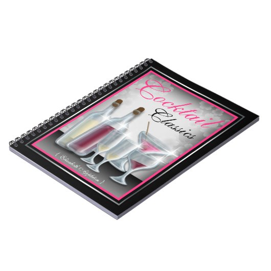 Cocktail Classics - Rezept-Notebook Notizblock (Linke Seite)