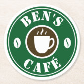 Cocktail-Cocktail-Cocktail-Cocktail-Cocktail-Cockt Runder Pappuntersetzer (Vorderseite)