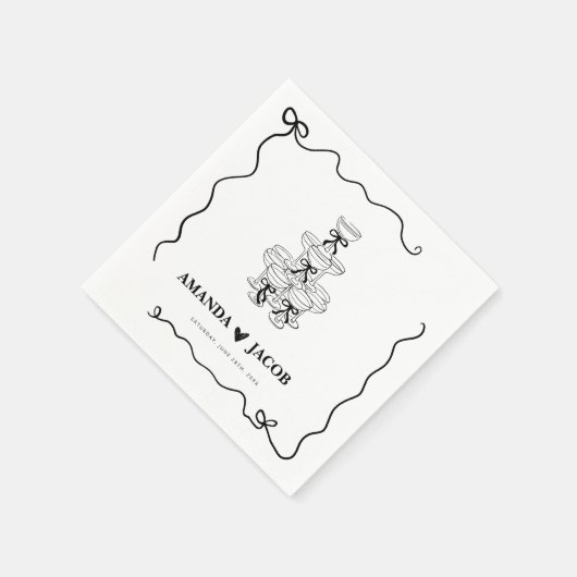 Cocktail Cocktail Cocktail im Champagner Tower Serviette (Ecke)