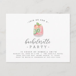 Cocktail Cocktail Minimalistischer Junggeselinnen- Postkarte