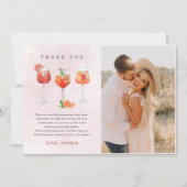 Cocktail Cocktail Party Brautparty Foto Dankeskarte (Vorderseite)