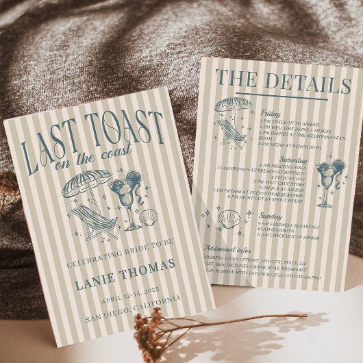 Cocktail Cocktail Party Navy Einladung