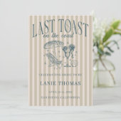 Cocktail Cocktail Party Navy Einladung (Stehend Vorderseite)