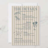 Cocktail Cocktail Party Navy Einladung (Rückseite)