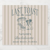 Cocktail Cocktail Party Navy Schaumweinetikett (Einzelnes Label)