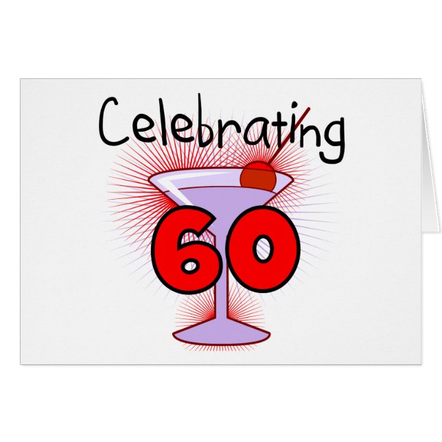 Cocktail, das 60 T-Shirts und Geschenke feiert (Vorderseite (Horizontal))