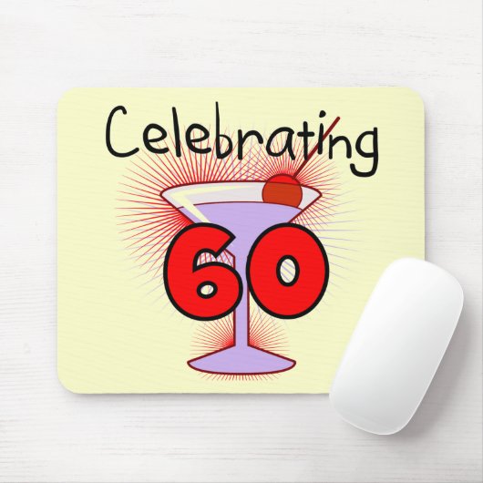 Cocktail, das 60 T-Shirts und Geschenke feiert Mousepad (Mit Mouse)