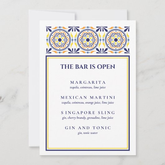 Cocktail der spanischen Marine Einladung (Vorderseite)