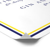 Cocktail der spanischen Marine Yellow Tile Signatu Poster (Ecke)