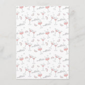 Cocktail Drink & Brille Unterschrift Cocktail Drin Menükarte (Rückseite)