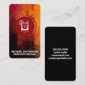 Cocktail Drink | Contemporary  Visitenkarte (Vorne/Hinten)