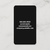 Cocktail Drink | Contemporary  Visitenkarte (Rückseite)