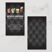 Cocktail Drink Illustrationen | Upholsterie Visitenkarte (Vorne/Hinten)