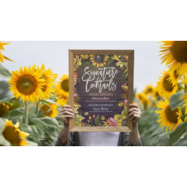 Cocktail Drink Menü "Signature Hochzeit im Herbst" Poster