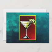 Cocktail Drink mit einer Scheibe Limonen generisch Einladung (Rückseite)