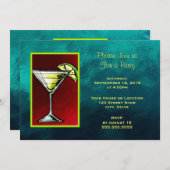 Cocktail Drink mit einer Scheibe Limonen generisch Einladung (Vorne/Hinten)