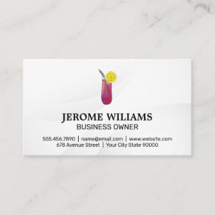 Cocktail Drink Mixer Logo Business Card Visitenkarte