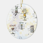 Cocktail Drink Rezept Design Keramikornament (Links)