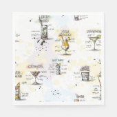 Cocktail Drink Rezept Design Serviette (Vorderseite)