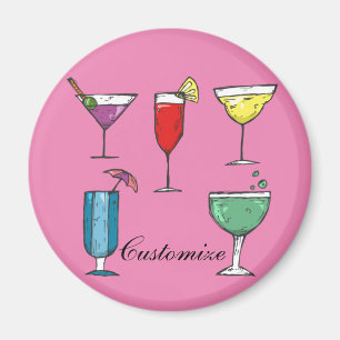 Cocktail Drink Sortiment Thunder_Cove Magnet