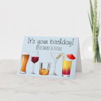 Cocktail Drink Spaß Wein Geburtstagskarte