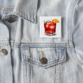 Cocktail Drink: Watercolor Manhattan Button (Beispiel)