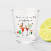 Cocktail Drinken Funny Sprichwort Weihnachten Schnapsglas (Vorderseite)