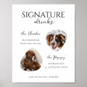 Cocktail Drinks Bar-Zeichen für benutzerdefinierte Poster (Vorne)